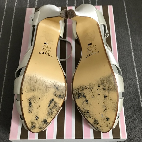 RSVP Ivory 👰🏻 Bridal/Prom Platform Shoes size 9W - Picture 6 of 8